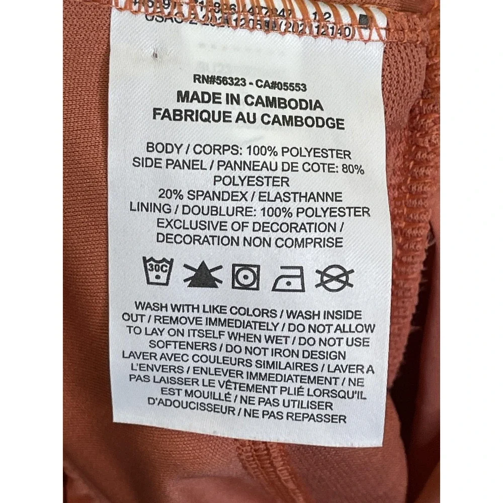 Nike Dri-FIT Running Shorts Womens Large Orange‎ Split Hem Lined Athletic Track